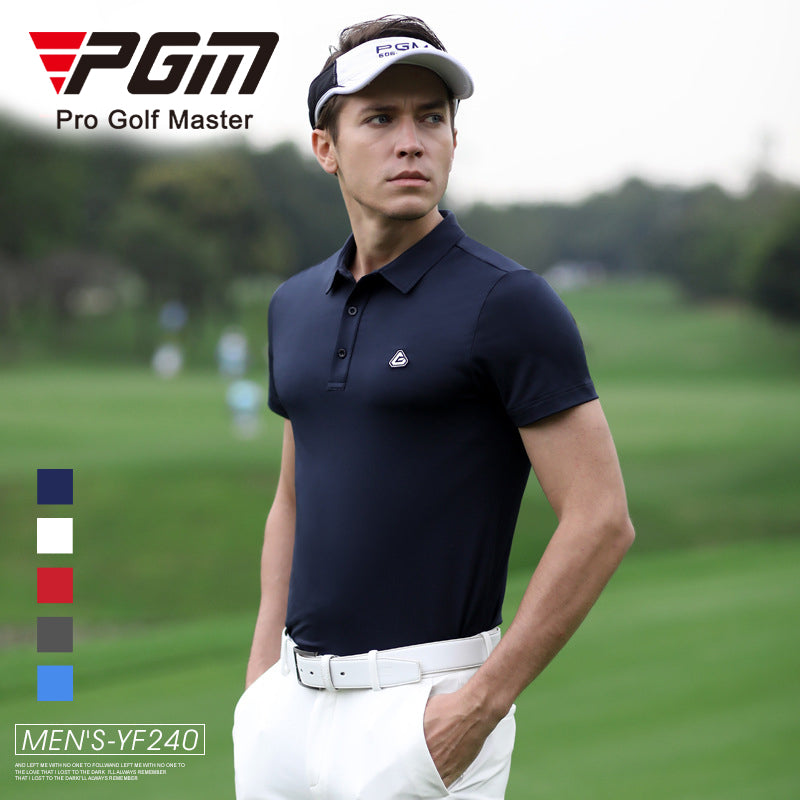 PGM YF240 custom printed golf t shirts quick dry slim mens golf shirt for men