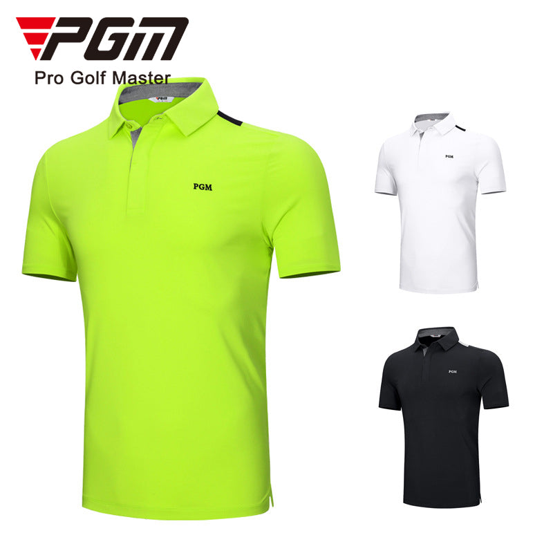 PGM YF392 brand golf t-shirt logo polyester short sleeve quick dry golf shirt for man