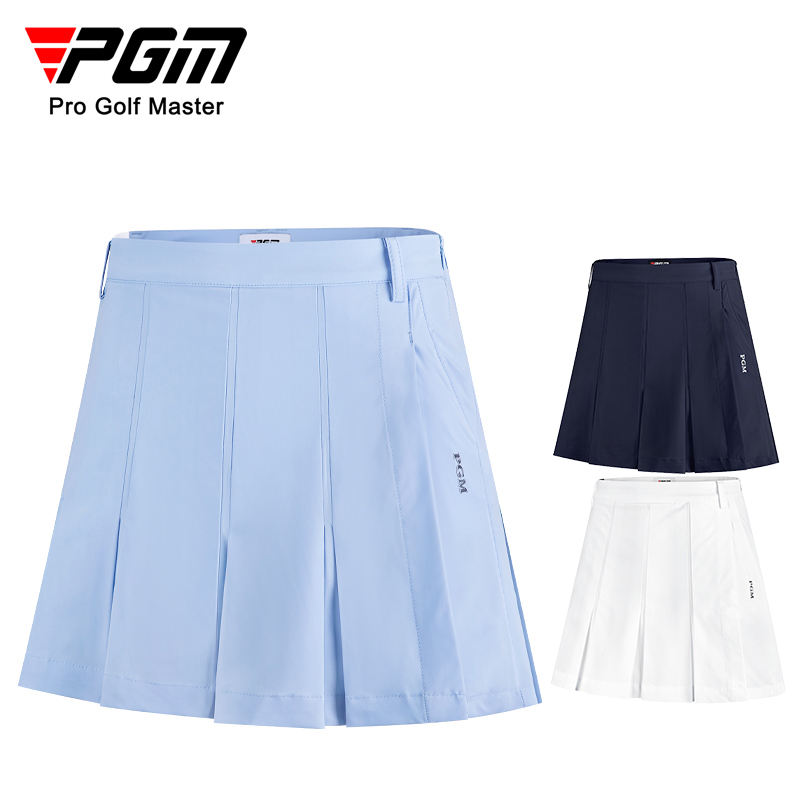 PGM QZ081 breathable womens golf dress spandex polyester ladies pleated golf dress
