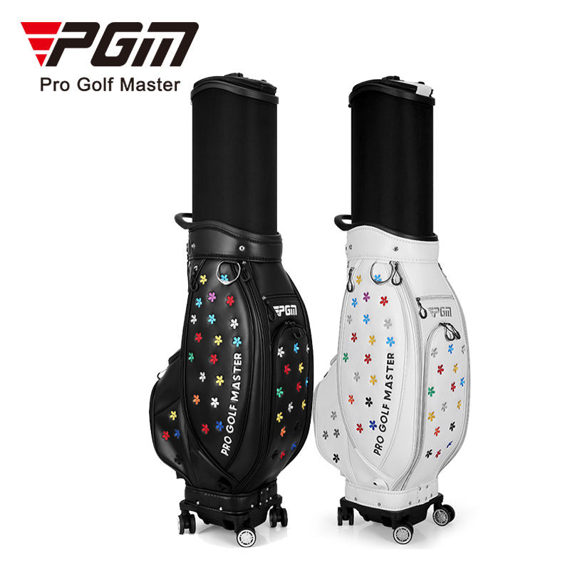 PGM QB138 korea style custom tour golf bag white golf bag with wheels