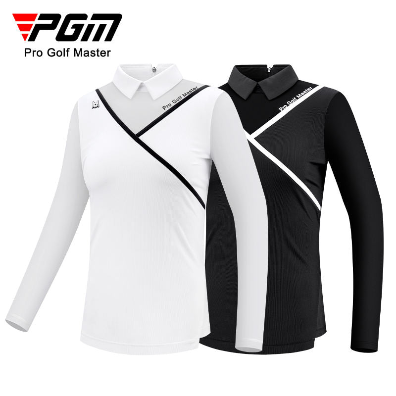 PGM YF476 wholesale oem long sleeve golf polo shirt fashionable golf polo