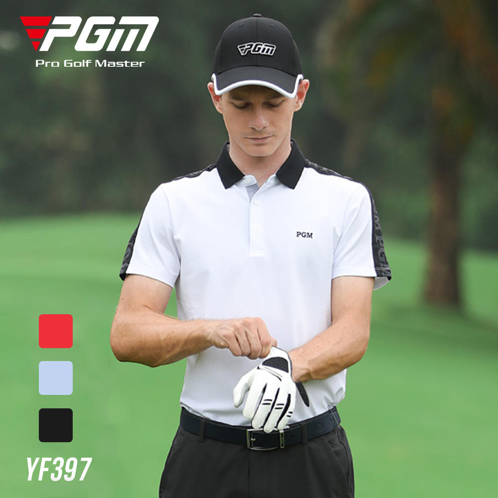 PGM YF397 men breathable custom golf polo shirts high quality golf polo