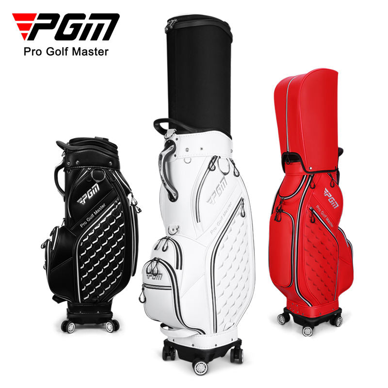 PGM QB129 2022 luxury golf bag microfiber leather travel funky golf bag with wheel