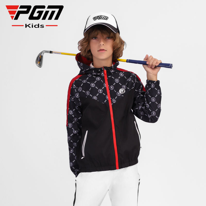 PGM YF431 kids golf jacket wind breaker full zip outdoor casual sports golf jacket