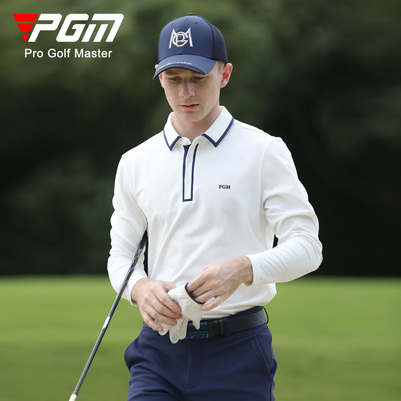 PGM YF526 long sleeve men plain golf polos t shirt custom polo shirt for men