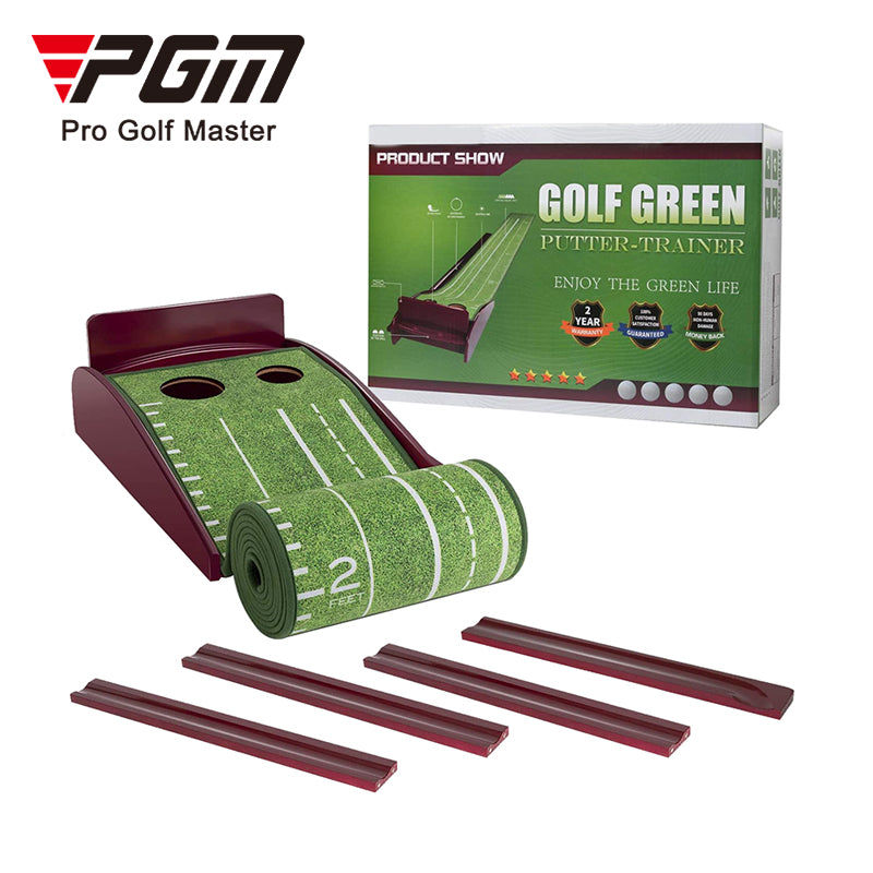 PGM TL013 golf putting mat high quality return wood portable green mat auto ball return golf putting matHot sale products