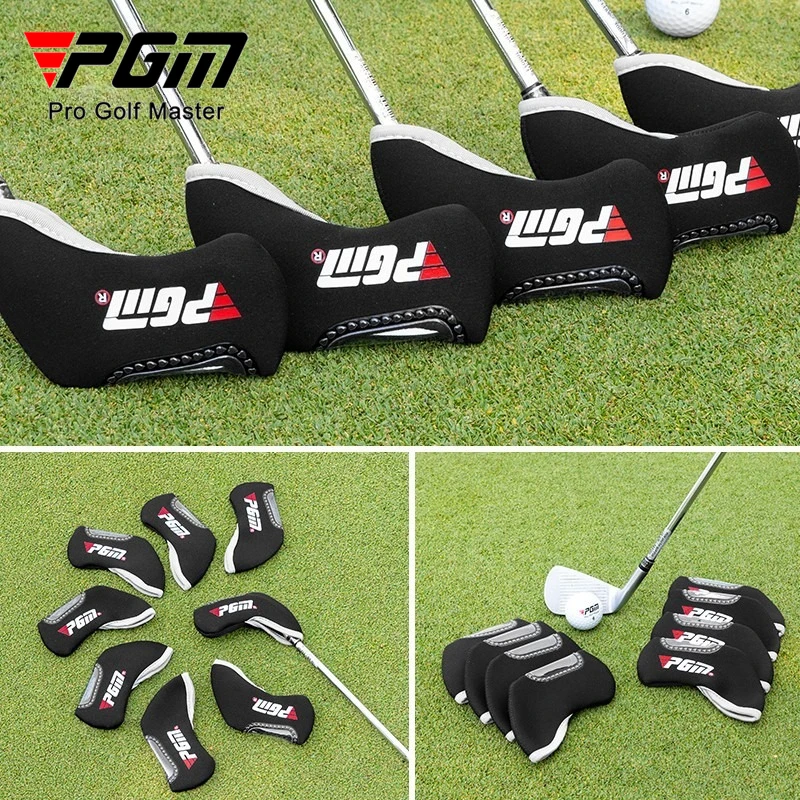 PGM Golf Club Head Covers Golf Clubs Head Cover Thickened Anti-collision Irons Universal Transparent Top Covers Window complete set of 12 - Image 7