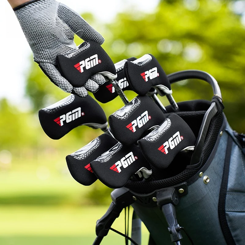 PGM Golf Club Head Covers Golf Clubs Head Cover Thickened Anti-collision Irons Universal Transparent Top Covers Window complete set of 12 - Image 8