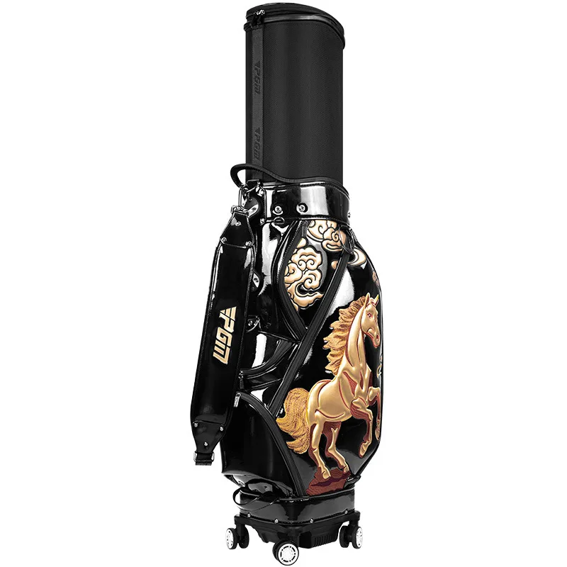 PGM Golf Bag Hard Shell Telescopic Four Wheel Flat Push Air Cargo Inverted Club 2024 New Golf Bag - Image 2