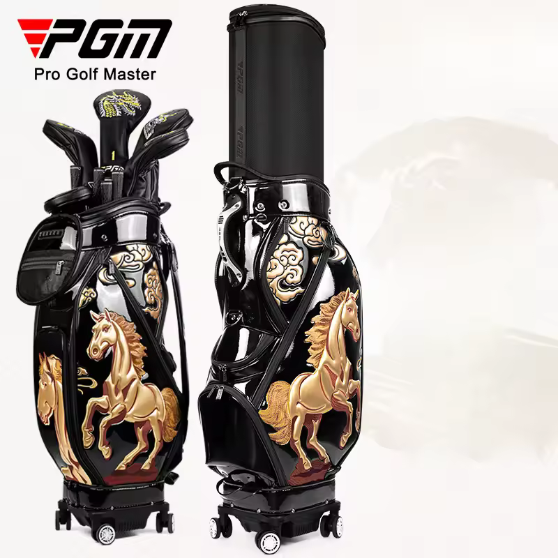 PGM Golf Bag Hard Shell Telescopic Four Wheel Flat Push Air Cargo Inverted Club 2024 New Golf Bag - Image 3
