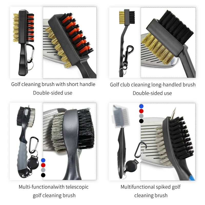 Golf Club Cleaner Golf Cleaning Brush With Carabiner Groove Sharpener Cleaner Multi Style Golf Sports Accessories Drop Ship - Image 4