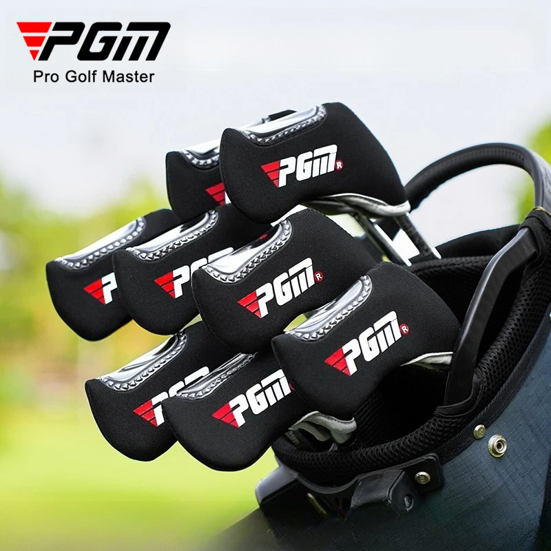 PGM Golf Club Head Covers Golf Clubs Head Cover Thickened Anti-collision Irons Universal Transparent Top Covers Window complete set of 12 - Image 9